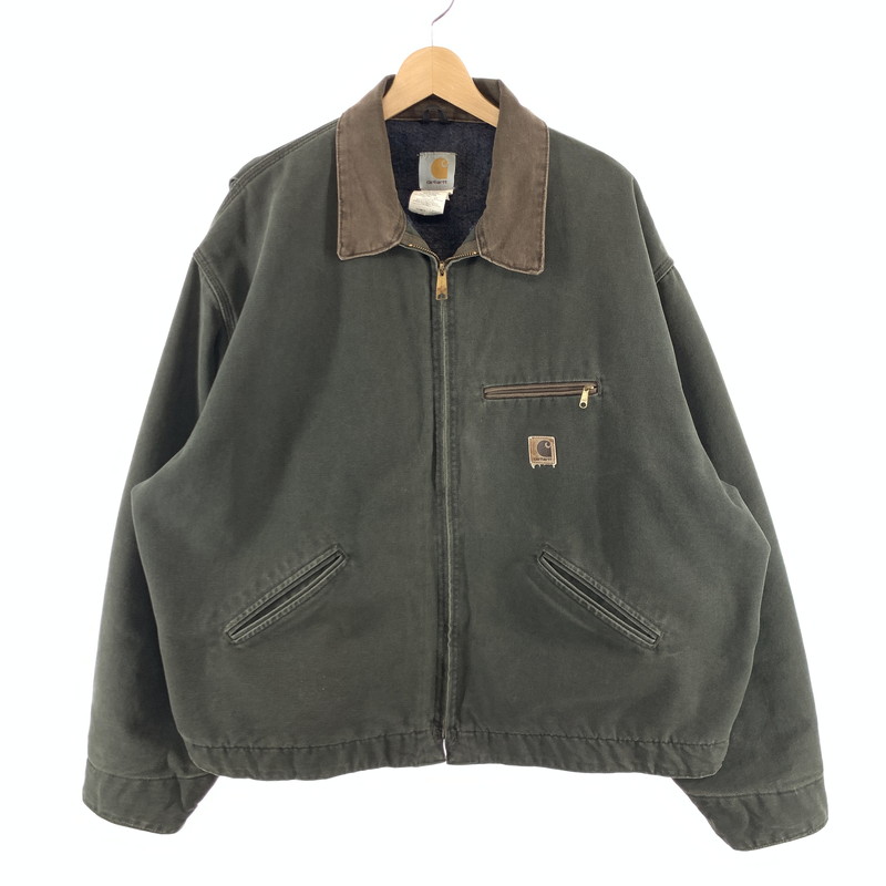 百貨店SALE 10%OFF~【中古品】【メンズ】 Carhartt 鉄道車両ハート型 J97 MOS DETROIT JACKET 自動車の街上衣 アウター ブランド名 古着 2004年製 145-260418-gm-33-fuz 大きさ：3XL 色つや：モスグリーン 生生世世Net店
