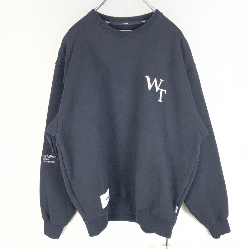 【中古品】【メンズ】  WTAPS ダブルタップス 26SS ACADEMY / SWEATER / COTTON 261ATDT-CSM04 翰林院 スウェーター 綿織物 トップス ティーシャツ 142-260424-ks-05-fuzh 大きさ：2 色合い：黒いこと 未来永劫Net店