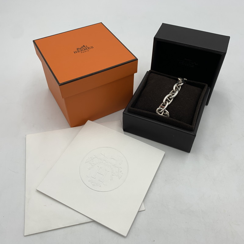 【中古品】【メンズ】  HERMES エルメス シェーヌダンクル 腕輪 MM 17一こま 佩び物 182-260502-ko-01-fuzh 大きさ：重さ約：58g 色合い：しろがね色 未来永劫Net店