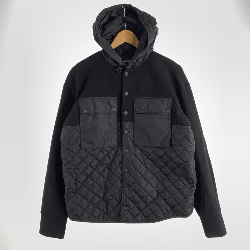 【中古品】【メンズ】 DSQUARED2 ディースクエアード S79DL0028 切替し キルティング ジャケット アウター コート 古着 23年製 141-260524-mh-12-fuz サイズ:42 カラー:ブラック 万代Net店|万代Net店