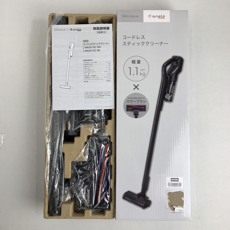 【中古美品】 ニトリ NITORI MA201SC コードレススティッククリーナー ブラック コードレス掃除機 外箱傷みあり 101-260529-io-22-fuz 万代Net店|万代Net店
