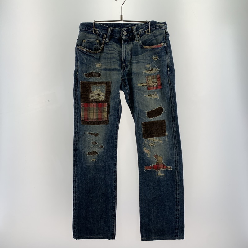 【中古品】【メンズ】 HYSTERIC GLAMOUR ヒステリックグラマー 0224AP07 リメイク風 151-260603-ny-08-fuzh サイズ：28 カラー：インディゴ 万代Net店｜万代Net店