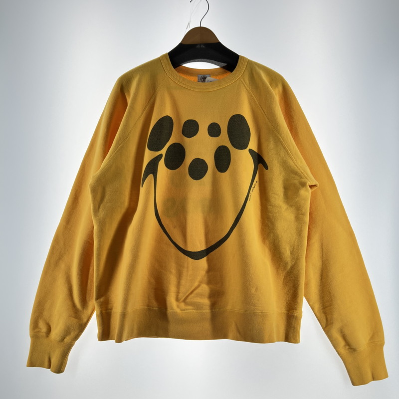 【中古品】【メンズ】 SAINT MICHAEL セントマイケル SM-S21-0000-023 RAGLAN SWEAT SHIRT 21SS スウェット トレーナー トップス 古着 140-260603-mh-06-fuz サイズ:M カラー:イエロー 万代Net店|万代Net店