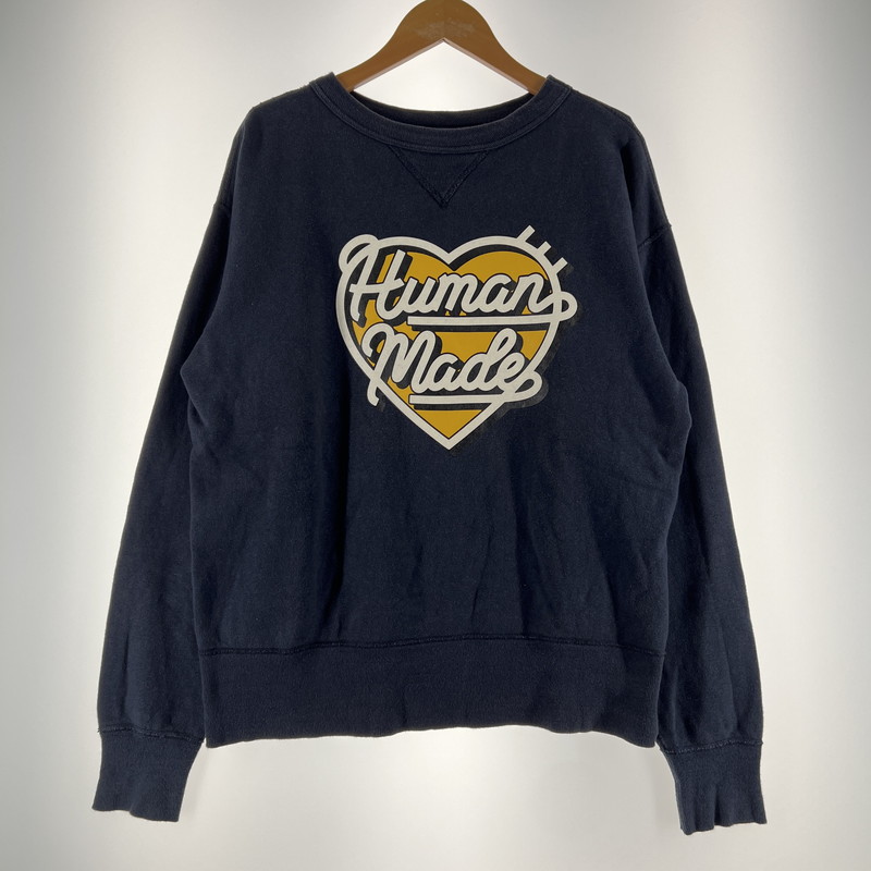 【中古品】【メンズ】 HUMAN MADE ヒューマン メイド GRAPHIC SWEAT SHIRT グラフィック スウェット シャツ 142-260619-ny-02-fuzh サイズ：M カラー：ネイビー 万代Net店｜万代Net店