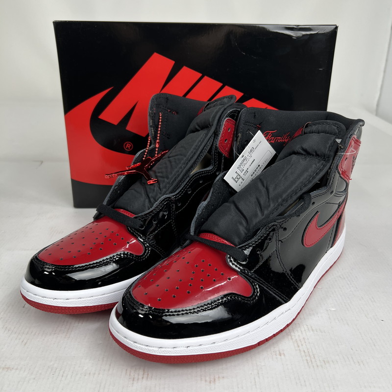 【中古美品】【メンズ】 NIKE ナイキ 555088-063 AIR JORDAN 1 HIGH OG " PATENT BREDエア ジョーダン 1 ハイ オージー パテント ブレッド靴 160-260619-mh-11-fuzh サイズ：27.5cm カラー：レッド ブラック 万代Net店｜万代Net店