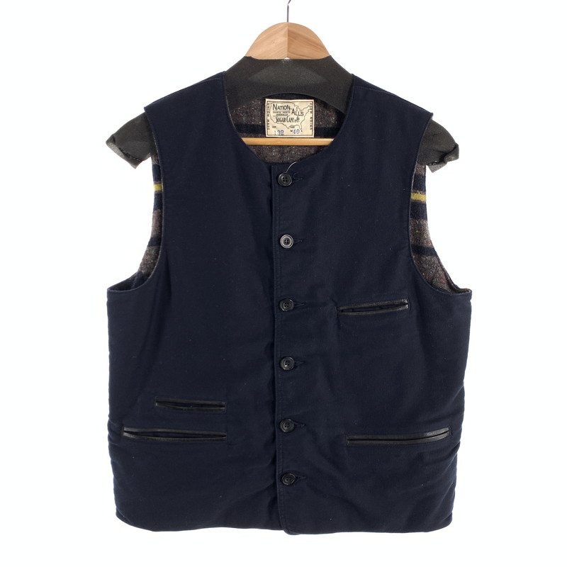 【中古品】【メンズ】 SUGAR CANE LOT132 VEST シュガーケーン ベスト ブランド 古着 145-260628-gm-08-fuz サイズ：40 カラー：ネイビー 万代Net店｜万代Net店