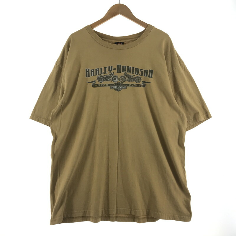 【中古品】【メンズ】 HARLEY‐DAVIDSON ハーレーダビッドソン USA製 SS TEE　カラーBEIGE KITTYHAWK SIZE:2XL 145-260715-ky-07-fuzh 万代Net店｜万代Net店