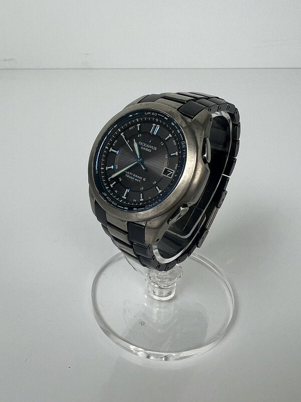 【現状渡し品】【メンズ】 CASIO カシオ OCEANUS CLASSIC LINE OCW-T100 オシアナス クラシックライン 電波ソーラー 腕時計 197-260612-kk-07-hon カラー：シルバー 万代Net店｜万代Net店