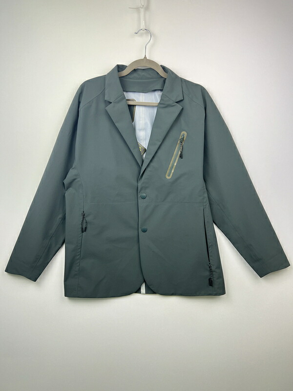 【中古美品】【メンズ】 +PHOENIX プラスフェニックス MONTE JACKET POO-22003 モンテジャケット ライトアウター ナイロンテーラードジャケット 144-260705-kk-15-hon サイズ:L カラー:グリーン 万代Net店|万代Net店