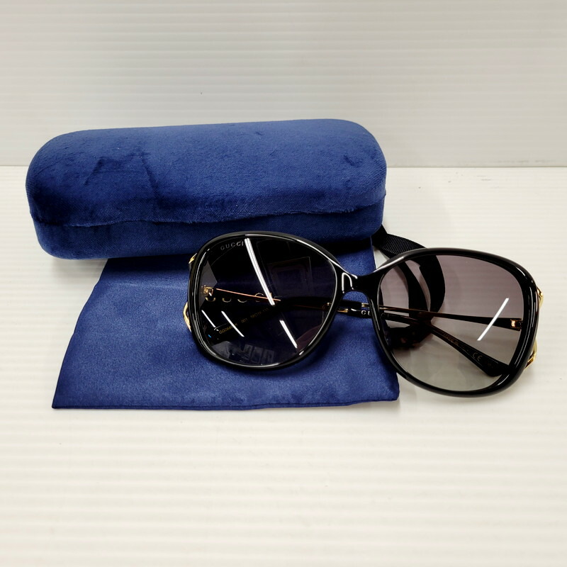 楽天市場】美品 GUCCI グッチ ゴールド メタル GG0396S 001 56□18 140