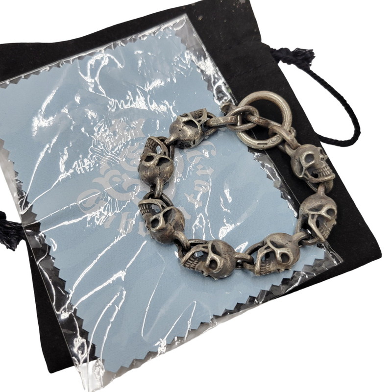【中古品】【メンズ】 GABORATORY SV925 7 SKULL BRACELET ガボラトリー 生前ガボール 7スカル ブレスレット アクセサリー 192-241014-as-22-izu カラー：シルバー 万代Net店