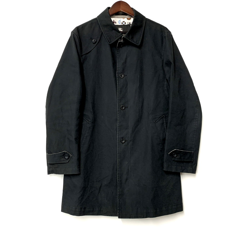 バーバリーブラックレーベル　トレンチコート　ノバチェック　M 　ベージュ Pコート バーバリー ブラックレーベル 美品 ベージュ （BURBERRY