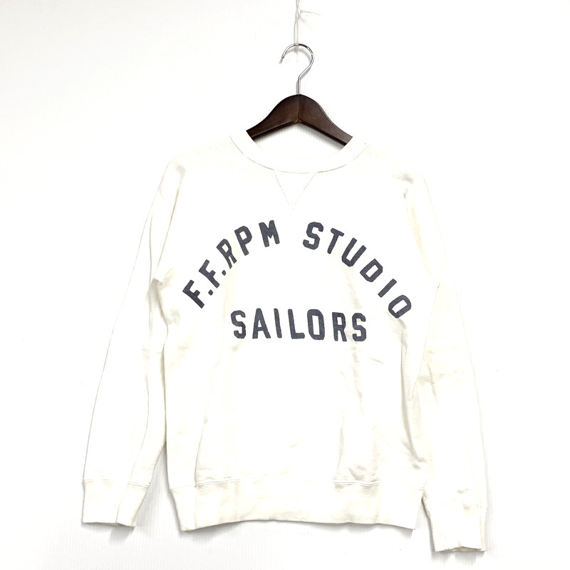 百貨店SALE 20%OFF~【レディース】  45R フォーティーファイブアール 61070073 葉山ものがたり モントックン刺しゅうベタッチプリントの908裏毛労働者の一団 トップス 汗水 長袖 168-250118-ma-04-izu 大きさ：01 色合い：白 未来永劫Net店