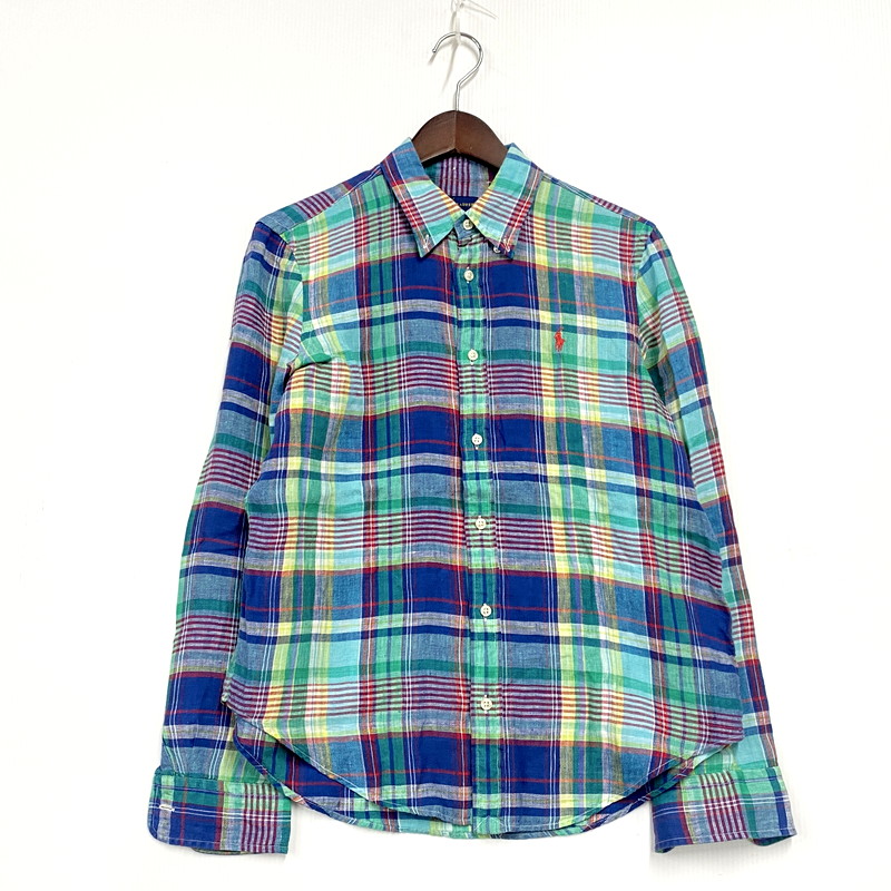 ラルフローレン 美品 現行 L/S light flannel shirt 2 チェック ウールシルクカシミヤ シャツ | ラルフ ローレン公式