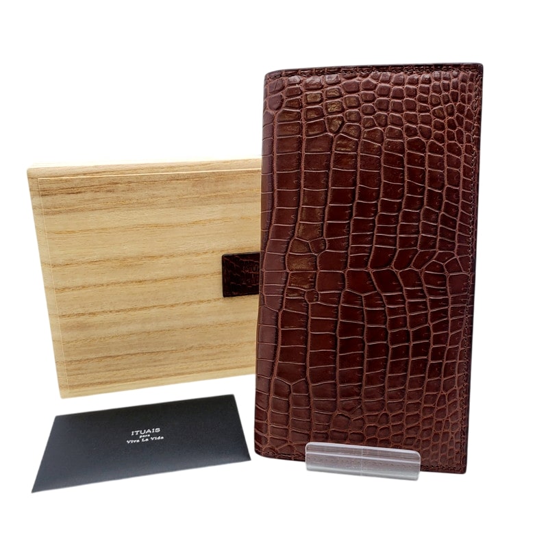 【中古品】【メンズ/レディース】 ITUAIS イトゥアイス CROCODILE POROSUS BELEZERA WALLET LONG ポロサス ビリズエラ ロングウォレット 長財布 200-250207-as-11-izu カラー：ブラウン 万代Net店 52,074円