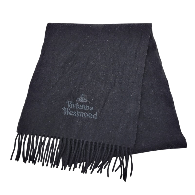 ⚫︎Vivienne Westwood イタリア製 ウール フリンジ マフラー Amazon | Vivienne Westwood WOOL100% MUFFLER MADE IN ITALY
