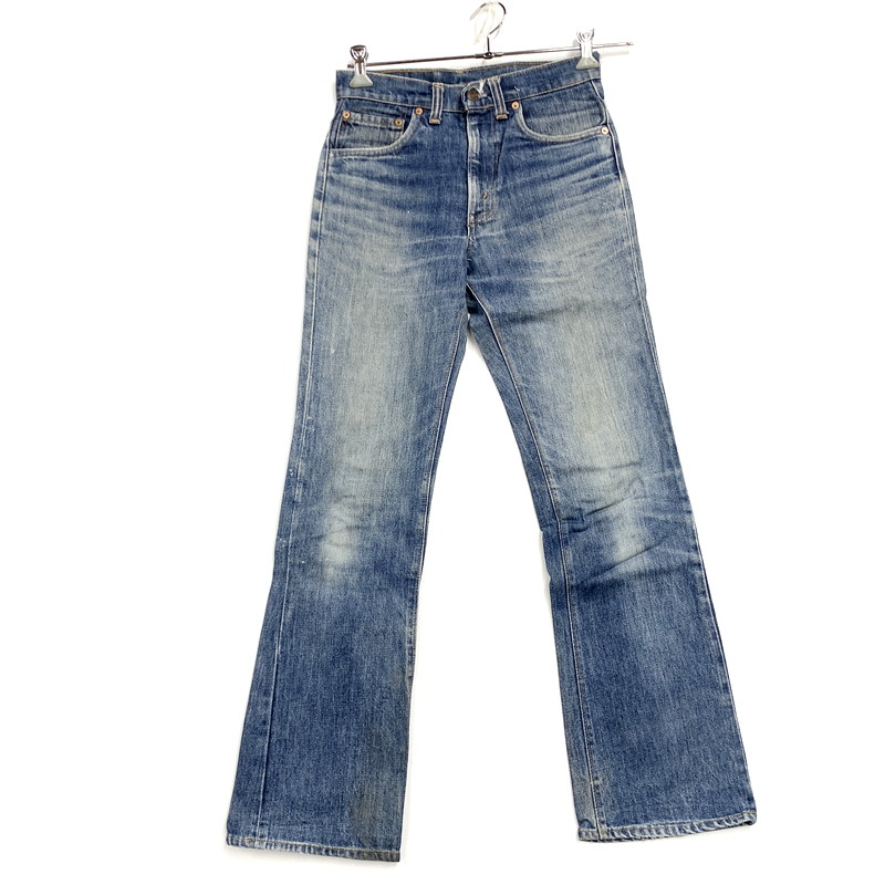 【中古品】【メンズ】 Levi's リーバイス 刻印16 42TALON ZIP SMALL-E 黒カン 脇割り バックポケット裏チェーンステッチ 1980年製 80S 66後期 517 DENIM PANTS デニムパンツ ズボン ボトムス 157-250317-ma-13-izu サイズ：28×36 カラー：インディゴ 万代Net店