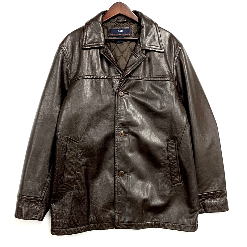楽天市場】OLD GAP 90s LEATHER P COAT BLACK サイズL 112980-00