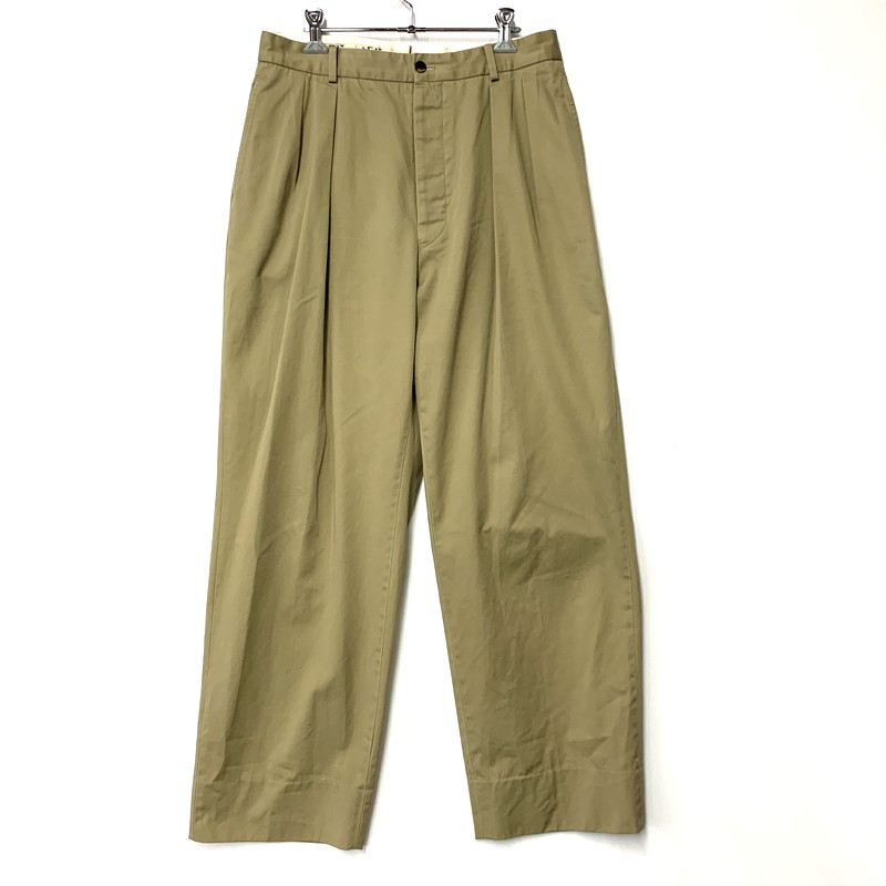 【中古品】【メンズ】 NEAT ニート TUCK TAPERED PANTS タックテーパードパンツ ボトムス 151-250410-as-12-izu サイズ：46 カラー：ベージュ 万代Net店
