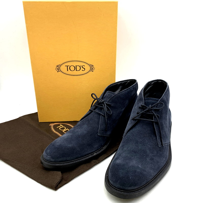【中古品】【メンズ】 TOD’S トッズ POLACCO FONDO GOMMA 45 XXM45A00D80RE0 ブーツ シューズ 靴 164-250427-as-06-izu サイズ：12 カラー：ネイビー 万代Net店