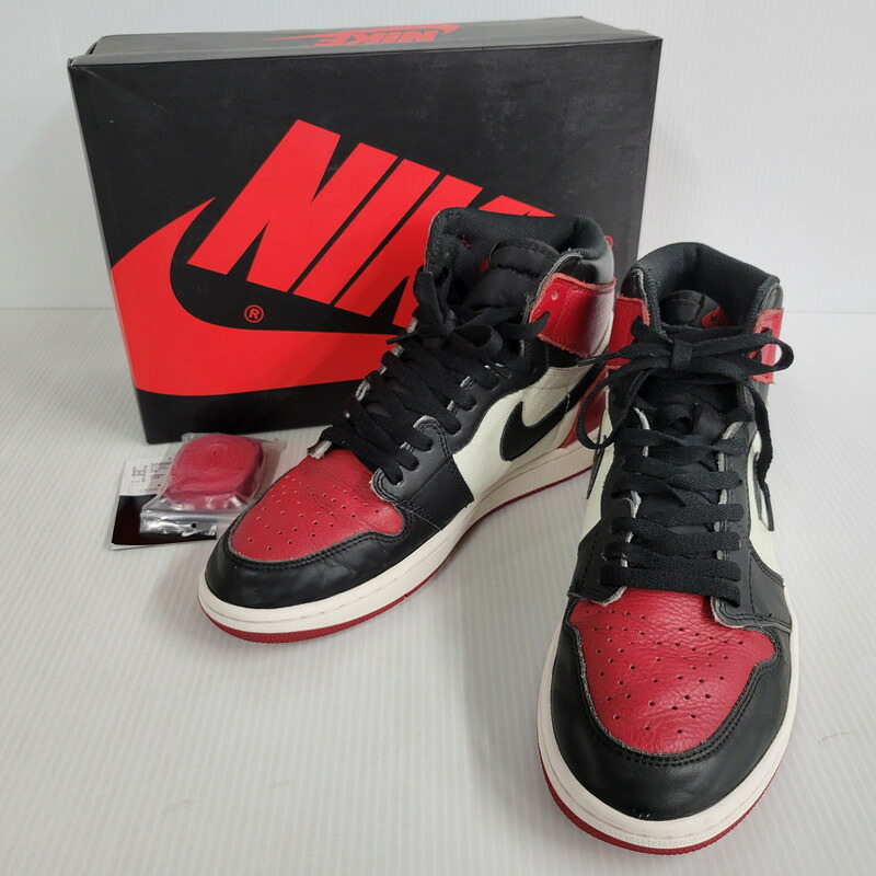 【中古品】【メンズ】 NIKE ナイキ AIR JORDAN 1 RETRO HIGH OG 555088-610 エアジョーダン 1 レトロ ハイ OG スニーカー シューズ 靴 160-250429-ay-04-izu サイズ：27.5cm カラー：GYM RED/BLACK-SUMMIT WHITE 万代Net店