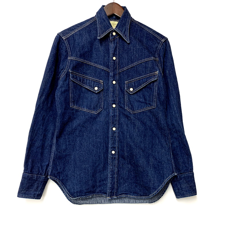 WESTERN WEAR デニムシャツ サイズ40 ロングホーン　濃紺　美品 1940's LEVI'S ( リーバイス ） / “ LONG HORN （ ロング ホーン