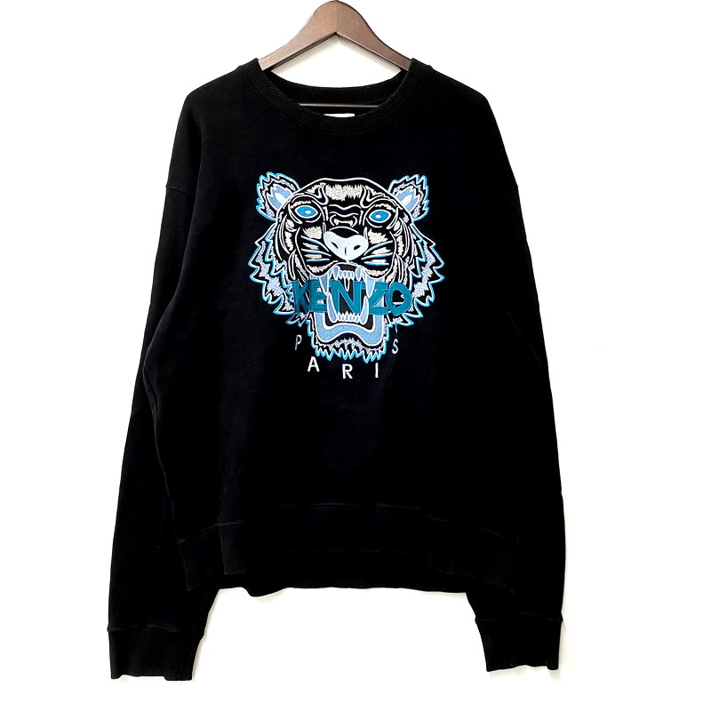 KENZO ケンゾー ライオン刺繍 スウェット Lサイズ ブルーネイビー KENZO ケンゾー 子供服 スウェット タイガーモチーフ ネイビー