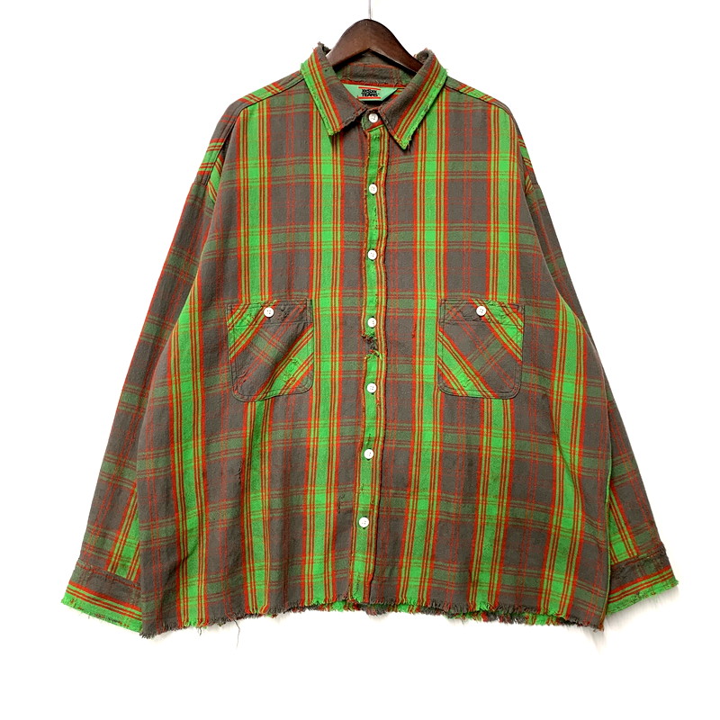 セントマイケル25SS新作フランネルチェックシャツ Lサイズ 極美品 セントマイケル25SS新作LASTMANコラボ LM CHECK SHIRT - メルカリ