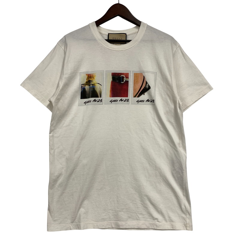 百貨店SALE 20%OFF~【中古品】【メンズ】 GUCCI グッチ 国内定まり ITEM GRAPHICS SS TEE グラフィック ティーシャツ 半袖 トップス 141-250722-rk-24-izu 大いさ：S 色合い：白いこと 生生世世Net店