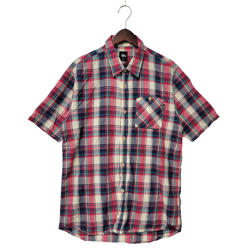 90s old stussy コットンチェックジャケット 90s/USA製】OLD STUSSY【チェック ジャケット】L ステューシー