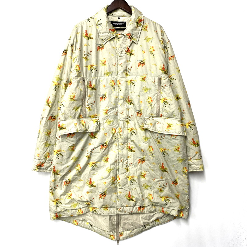 【中古品】【メンズ】 FLOUR DESIGN MODS COAT UC2E4302 フラワー デザイン モッズ コート 総柄 アウター 140-250810-ay-16-izu サイズ:2 カラー:ICE GRAY BASE 万代Net店|万代Net店