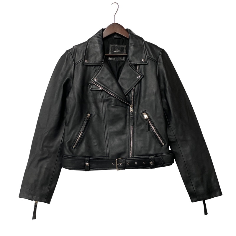 ZARA ショート丈　ライダースジャケット ZARA ブラック ショート丈ジャケット - メルカリ