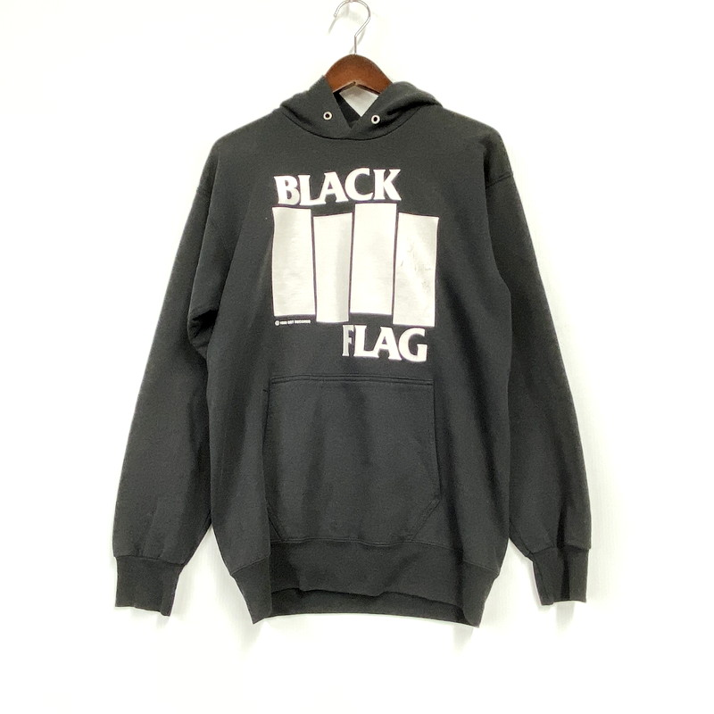 百貨店SALE 20%OFF~【中古品】【メンズ】  VINTAGE ヴィンテージ c1985 SST RECORDS  レコード盤 BLACK FLAG  HOODIE 黒いこと 信号旗 フーディ トップス パーカー  146-250828-ya-05-izu 大きさ：下記引き合い 色つや：黒いこと 生生世世Net店