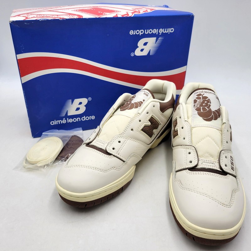百貨店SALE 20%OFF~【中古美品】【メンズ】 NEW BALANCE ニュー平衡にする × AIME’ LEON DORE エメレオンドレ 550 BB550AB1 スニーカー シューズ 靴 162-250906-as-06-izu 大いさ：28.5糎 色合い：白いこと×赤銅色 生生世世Net店