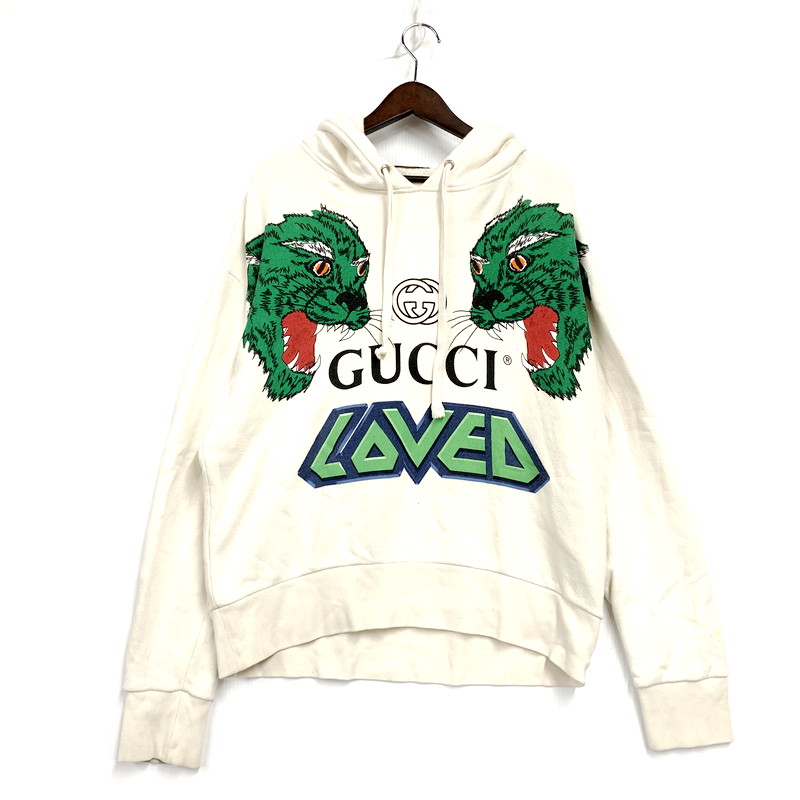 楽天市場】GUCCI グッチ タイガー 刺繍 ジップパーカー ベロア