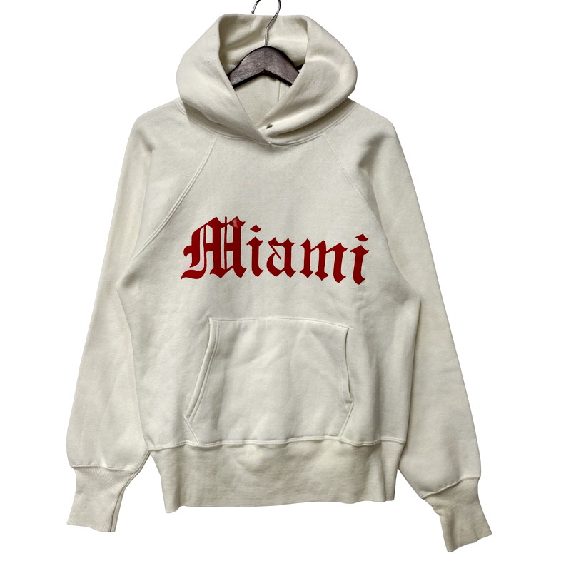百貨店SALE 20%OFF~【中古品】【メンズ】VINTAGE 50-60 MIAMI OLD ENGLISH マイアミ 年寄りの イングリッシュ RAGLAN HOODED SWEATSHIRT ラグラン フーデッド 汗水 プルオーバー パーカー 146-250920-ya-05-izu 大きさ：下記引き合い 色つや：白いこと 生生世世Net店