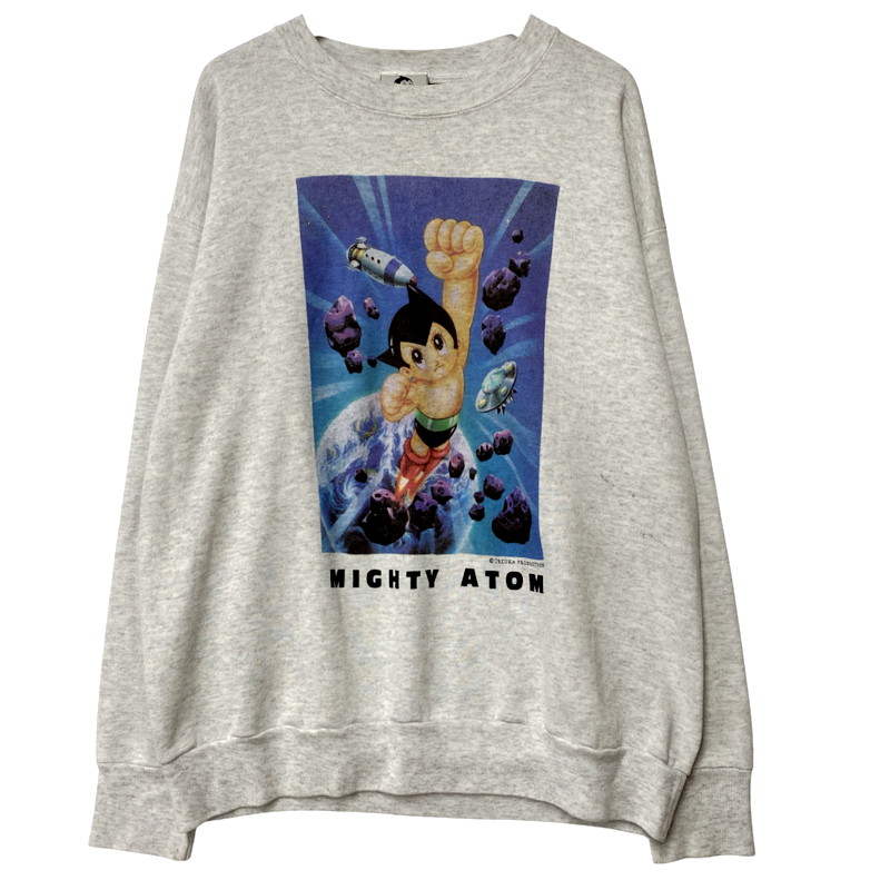 【中古品】【メンズ】  鉄腕原子 MIGHTY ATOM 90’S SWEATSHIRT 流汗 プルオーバー トップス 調教師 146-250920-ya-03-izu 大きさ：L 色つや：ともし火薄墨色 生生世世Net店