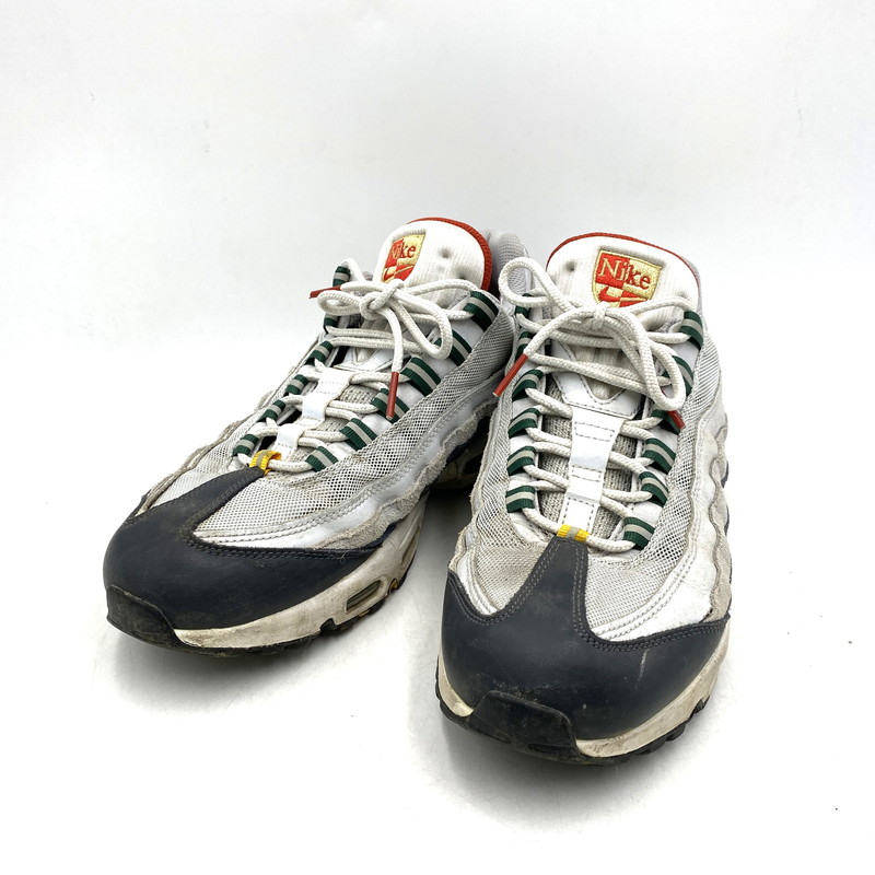 【現状渡し品】【メンズ】 NIKE ナイキ AIR MAX エアマックス 95 スニーカー 靴 シューズ 160-250927-ya-10-izu サイズ：28cm カラー：PURE PLATINUM/UNIVERSITY GOLD/CINNABAR/GORGE GREEN 万代Net店