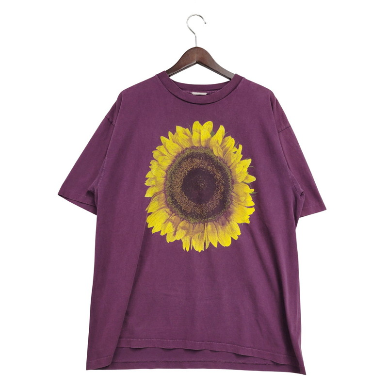 百貨店SALE 20%OFF~【中古品】【メンズ】  MAZE SUNFLOWER ART SS TEE サンフラワー 工芸 遊撃手衣袂 ティーシャツ ひまわり 半袖 トップス 146-250930-as-05-izu 色つや：パープル 生生世世Net店