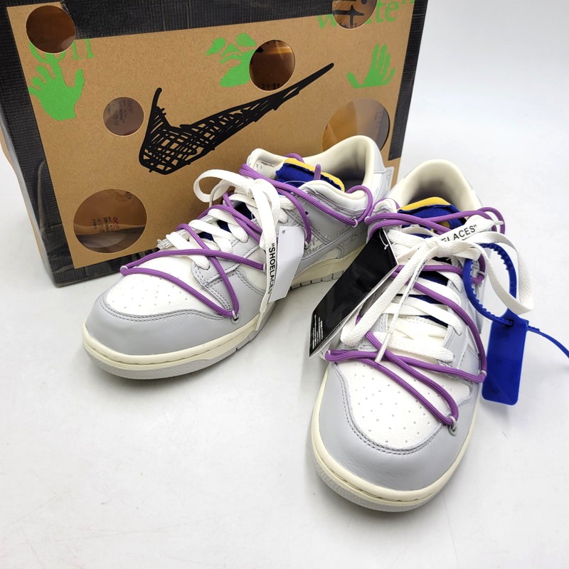 【中古美品】【メンズ】 NIKE ナイキ × OFF-WHITE 象牙色 M1602-107 DUNK LOW ダンク ファースト 1 OF 50 48 スニーカー シューズ 靴 160-250930-ya-06-izu 大いさ：27.5糎 色合い：SAIL/NEUTRAL GREY 生々世々Net店 メンズ靴-スニーカー-靴
