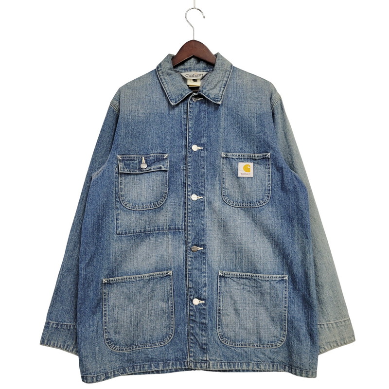 美品　carhartt カバーオール　デニム　L carhartt - Carhartt カーハート デニムカバーオール デニム