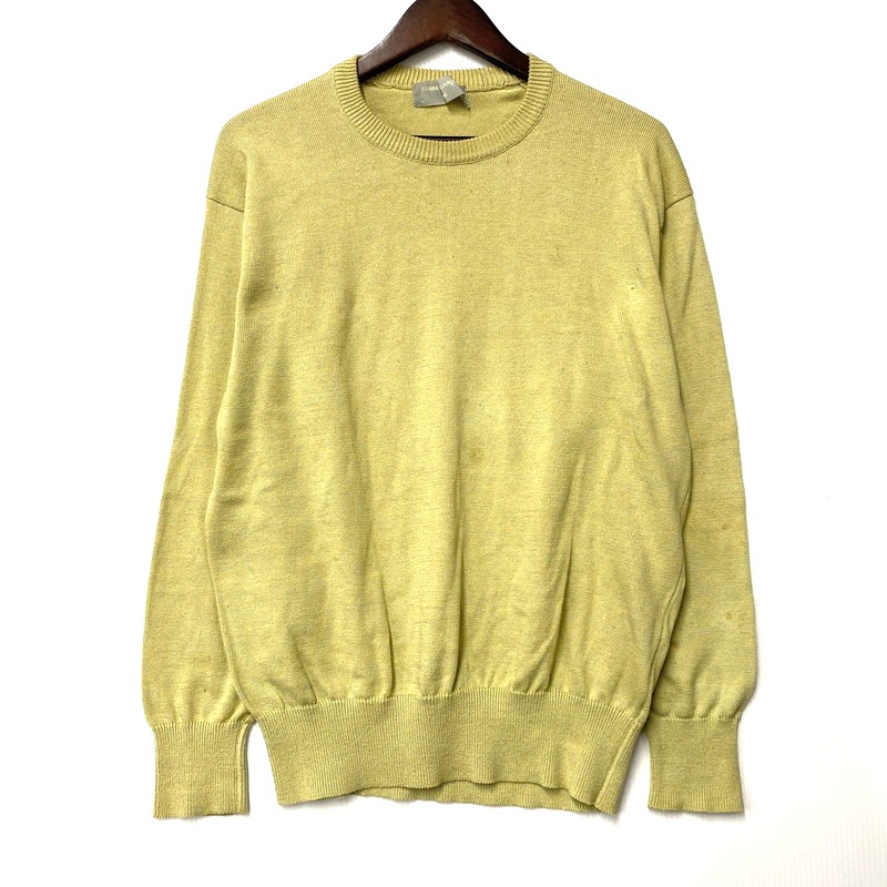 【中古品】【メンズ】 CREWNECK COTTON KNIT HN-020010 AD1991 クルーネック コットン ニット 長袖 トップス 140-251027-as-18-izu カラー：イエロー系 万代Net店｜万代Net店