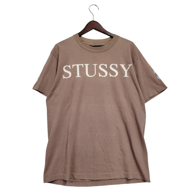百貨店SALE 20%OFF~【現況乗り合い船品】【メンズ】  OLD STUSSY オールドステューシー USA製 両シングル 白曳き船 90S STUSSY NO.3 SS TEE 遊撃手衣袂 ティーシャツ トップス 半袖 142-251029-cs-17-izu 大きさ：L 色つや：赤銅色 生生世世Net店