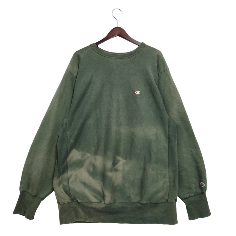 【現状渡し品】【メンズ】 Champion チャンピオン USA製 刺繍タグ 90S 目有 REVERSE WEAVE SWEATSHIRT リバース ウィーブ スウェットシャツ トップス 長袖 146-251030-cs-01-izu サイズ：XXL カラー：グリーン 万代Net店 8,554円