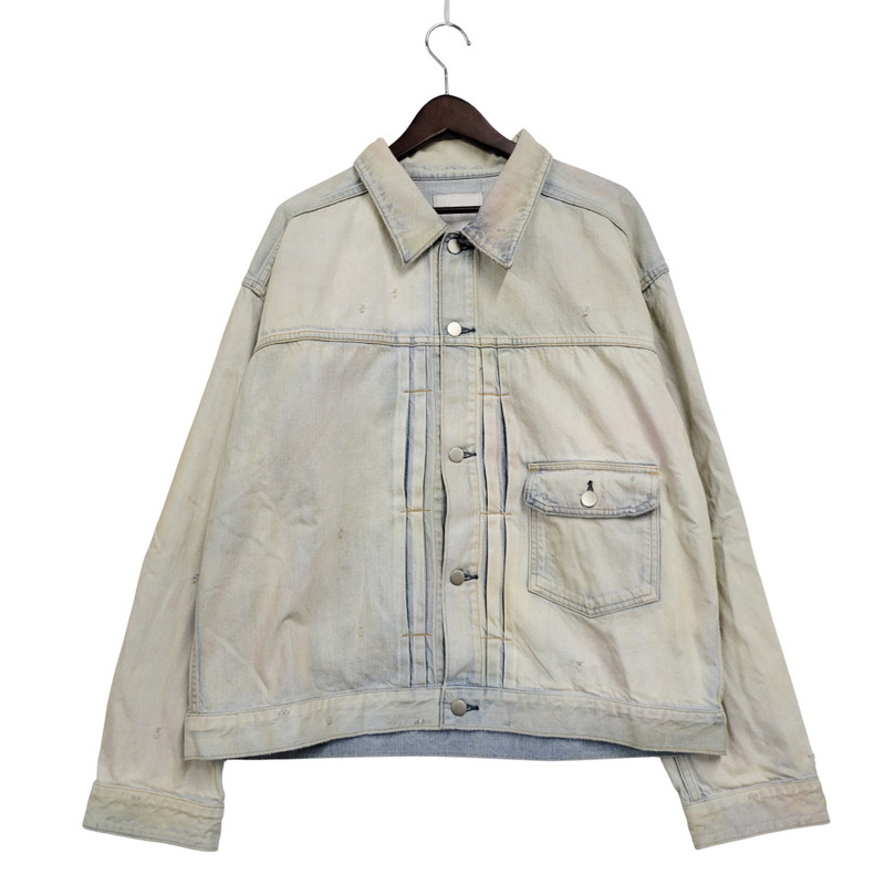 【中古美品】【メンズ】 ANCELLM アンセルム LAYERING COLOR DENIM JACKET ANC-JK67 レイヤリングカラー デニムジャケット アウター 140-251030-as-25-izu サイズ:2 カラー:INDIGO 万代Net店|万代Net店