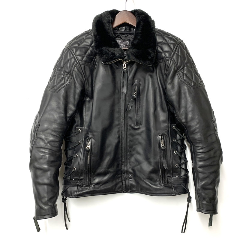 楽天市場】【美品】KADOYA【パデット ダブルライダースジャケット】L