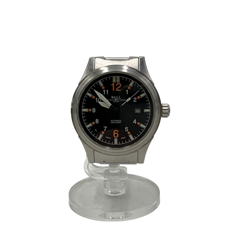 百貨店SALE 20%OFF~【中古品】【メンズ/レディース】 BALL WATCH どんぶり鉢 AUTOMATIC DATE 43MM NM1090C ストークマン オートマティック デイト ウオッチ 195-251108-as-15-izu 色つや：黒いこと×しろがね色 生生世世Net店