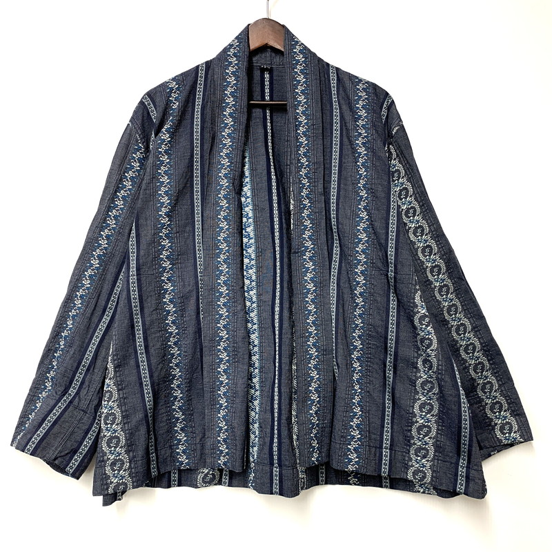 【中古美品】【レディース】 45R フォーティファイブアール 70310041 フラワージャカードのハッピィ アウター 168-251112-cs-25-izu サイズ：02 カラー：インディゴ 万代Net店