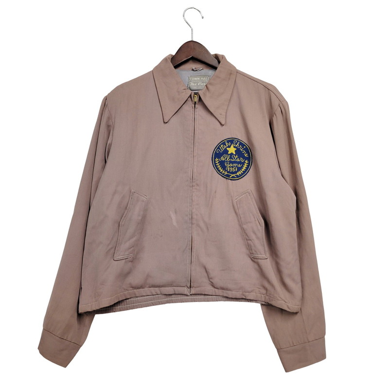 【現状渡し品】【メンズ】  TOWN HALL タウンホール CONMAR コンマー ジッパー 50S RAYON GABARDINE JACKET レーヨンギャバジン ジャケット アウター  146-251115-ya-04-izu サイズ：下記参照 カラー：ピンク 万代Net店