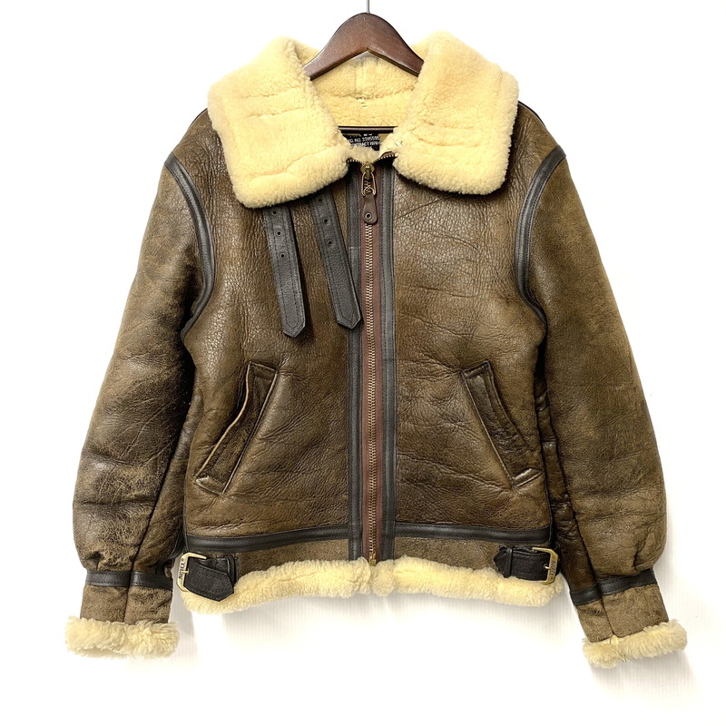 百貨店SALE 20%OFF~【現況乗り合い船品】【メンズ】 AVIREX アヴィレックス TYPE B-3 MOUTON FLIGHT JACKET 33H5595 ムートンフライトジャケット USA製 アウター 145-251122-as-40-izu 大きさ：36 色つや：赤銅色 生生世世Net店